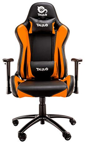 Talius Lizard V2 - Silla Gaming Naranja, Ergonómica, basculante, Espuma Alta Densidad, reposabrazos 2D, Diseño Deportivo (Orange)