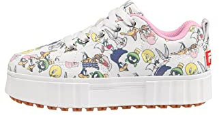 FILA Mädchen Wb Sandblast Aop Kids Sneaker, Weiß, 31 EU