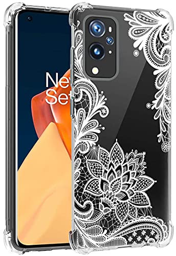 Sidande Hülle für OnePlus 9 Pro Handyhülle für Mädchen Frauen, Transparentes Blumenmuster Soft Flexible TPU Slim Handy Schutzhülle für OnePlus 9 Pro Mandala