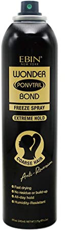 EBIN NEW YORK Freeze Wonder Queue de cheval Bond Extreme Hold Spray coiffant à séchage rapide pour queues de cheval élégantes, chignons et contrôle durable (1 pièce)