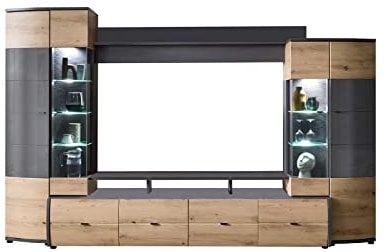 Wohnwand TV-Wand Wohnzimmerwand Medienwand TV-Möbel Flori I