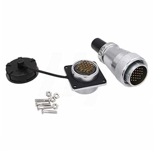 HangTon WS28 26 Pin 5A Male Plug Female Socket Metal Aviation Circular Power Connector Solder Outdoor Automotive Solar 18awg Cable