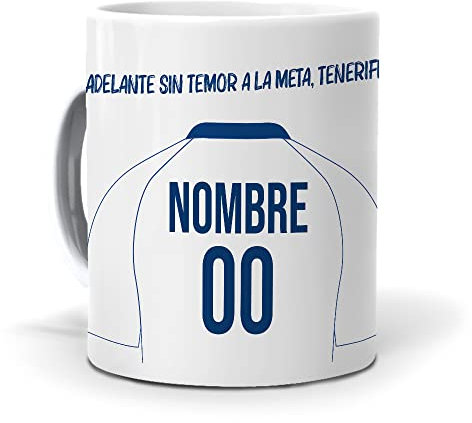 mundohuevo Taza Personalizada con Texto. Camiseta Tenerife. Regalo Original. Haz, Regala Alegría.