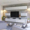 BROMARKT Premium Wohnwand Wohnzimmer Set 8 Teile - Wohnzimmer Schrank - Wohnzimmer Möbel mit Wandschrank- Wohnwand Modern - Wohnzimmerschrank Komplett Möbel - Hochglanz Weiß