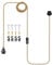 LEDSone 4.5m Twisted Hemp Rope Hanging Light Kit with E27 Lamp Socket On-Off Switch Plug-in Pendant (Hemp-4.5m)