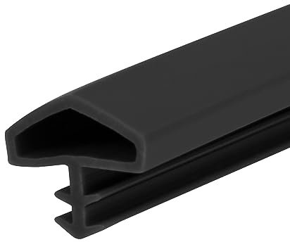Türdichtung, 5m/10m/30m 12mm Zimmertürdichtung, TPE Gummidichtung Dichtband Zarge, Türanschlagdichtung, Zargendichtung für Türen, Fenste (Schwarz, 30M)