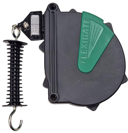 Flexigate Electric Fence Retractable Gate | 7.5m Auto-Retracting GateWay | Electrifiable 40mm Poly Tape | Quick, Easy and Safe Access into your Paddocks and Meadows