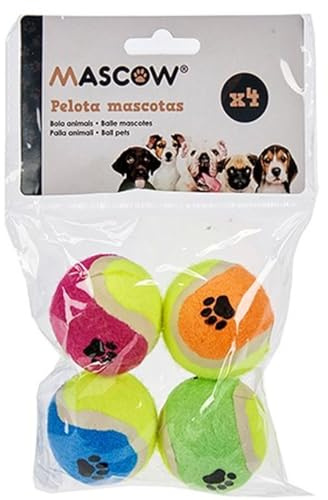 Mascow Hundespielzeug, bunt, Ø 4,5 cm, Polyethylen, Polypropylen, ABS (12 Stück)