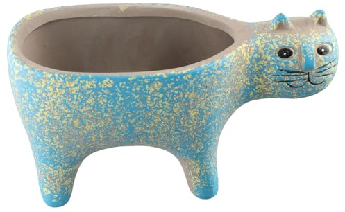 Vctitil Cartoon Ceramic Flower Pot,Outdoor Indoor Cute Animal Shaped Plant Succulent Plant Pot,for Home Garden Desk Decoration(Standing Cat)