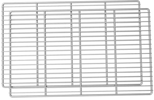 LANEJOY Grillrost Edelstahl 53x32.5 cm (2er Pack), Starke Belastung BBQ Rechteckiger Ersatz Grillnetz, Multifunktionaler Grill Rosten (SKW04A)