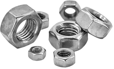 Sechskantmuttern (Standard) DIN 934 / ISO 4032 Edelstahl A2 V2A rostfrei M5/M6/M7/M8/M10/M12/M14