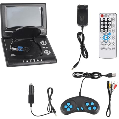7-i Tragbarer DVD-Player, Mobiles TV-Auto-Gamepad, 100-240 V, EU-Stecker, Wiederaufladbar (KIMISS9idnu12x34-02)