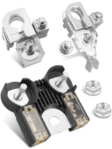 ANODZU AL3Z-14526-AA BFT & BT4Z-14450-AA Battery Terminal Clamp and Battery Fuse Terminal Fit for Fit for Ford F-150 2011-2014, Positive & Negative