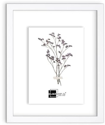 Bildershop-24 Doppelglas - Doppelverglasung Rahmen Doppelglasrahmen Bilderrahmen Monza Weiß (matt) mit Acrylglas 40x50 cm wählbare Größen