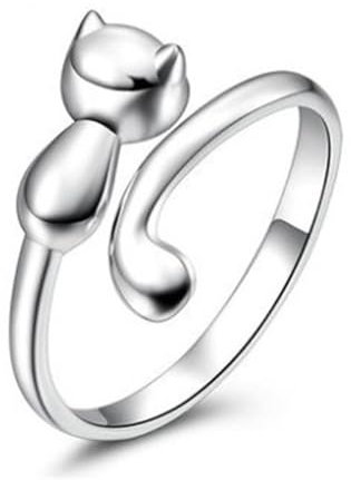 Ousidiman Katzenaugen-Öffnungsringe, verstellbare Ringe, Legierung, Häkelringe für Frauen und Mädchen