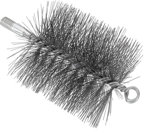 Patikil 4inch OD Chimney Brush - 1pcs Round Sweep Poly Steel Wire Chimney Cleaning Brush M12 Threaded for Fireplace Flue Pipe Rust Rod, 100mm