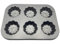 HOCHSTE 12 Cup Non-Stick Muffin Tin - Strong Carbon Steel Baking Tray With Deep Cups for Oven, Perfect for Cupcakes, Tarts, Mince Pies - Grey 088 6 Cup