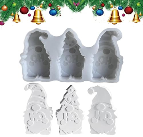Yorajuy Zwergenformen – Zwergen-Fondant-Formen – Weihnachts-Zement-Gießform für Gips, Harz, Gießen, Beton, Tonform für Heimdekoration
