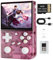 G350 Retro Handheld Game Console , 3.5 Inch IPS Screen Linux System Built-in 64G TF Card 4371 Games Preloaded Game Console 3200mAh Battery (G350 Transparent Pink-new)