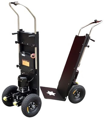 Carrello montascale Elettrico con capacità di carico di 500KG, batteria staccabile da 1500W 48V/18Ah, facile da salire e scendere le scale, facile da trasportare e usare