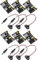 SP-Cow 3.3V 5V MB102 Solderless Breadboard Power Supply Module with 9V Battery Clip Power Cable 2.1x 5.5mm Male DC Jack Plug for Arduino, 6Pcs