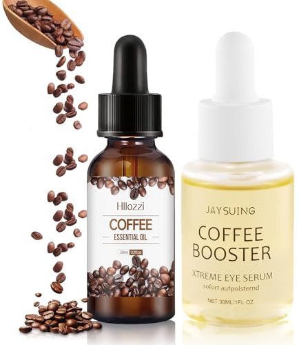 Kaffeeöl, Kaffeeöl Gegen Falten, Pure Coffee Essential Oil für Die Aromatherapie, Kaffeeöl Kosmetik für Haut & Haarpflege, Feuchtigkeitsspendendes, Verjüngendes und Straffendes öl.(2PS)