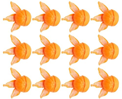 LIXSAZSE 12 Morceaux d'oranges pelées simulées, pressées par des Musiciens pour réduire Le Stress et Les Oranges, Jouets Anti-Stress Orange