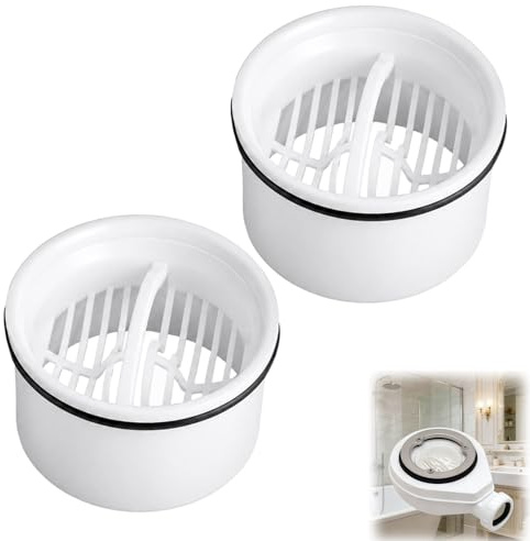 2 Set Haarsieb Dusche, Haarsieb Tauchrohr für Dusche, Kompatibel mit Viega Tempoplex Ablaufgarnitur 6960, 6961, 6962, 6963, Ersatz Haarfänger, Haarfilter und Siebeinsatz für Duschablauf Siphon