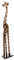 60cm Holz Giraffe Holzgiraffe Deko Afrikanischer Stil Handarbeit Fair Trade Helle Töne