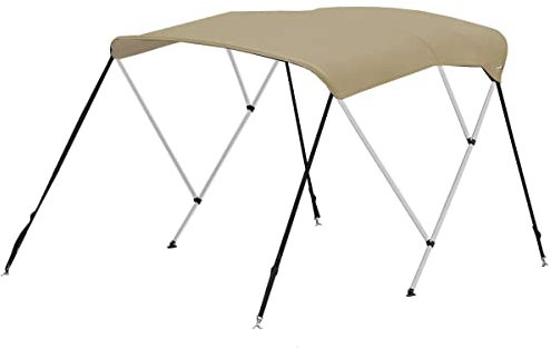 Oceansouth 3 Bow Bimini Top Bootsabdeckung mit integrierter Schutzhülle (Sand, MOUNTING Width 1.9m – 2.1m) Boot Canopy Bowers Boote Bimini schlauchboot mehltau aufblasbar beiboot