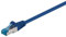 Goobay 92730 CAT 6a Câble patch Ethernet Double Blindage S-FTP jusqu'à 10000 Mbits 500 Mhz Câble cuivre sans halogène RJ-45 mâle contacts plaqués or 30 m Bleu