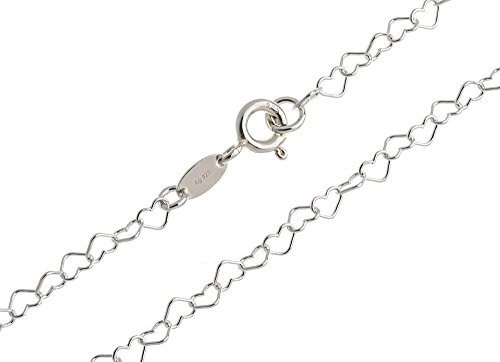 Kinderkette Herzen klein, Silberkette - 925 Silber - Länge wählbar 32-37cm