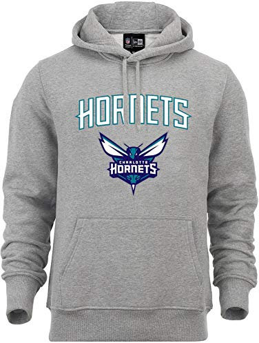 New Era - NBA Charlotte Hornets Team Logo Hoodie - Grau Größe XXL, Farbe Grau