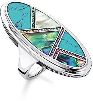Thomas Sabo Damenring 925/ Silber Perlmutt/Glas/Keramik/Stein Perlmutt/Glas/Keramik/Stein 56 TR2240-987-7-56