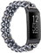 Wongeto Compatible with Fitbit Charge 4/3/3 SE Bands, Fashion Handmade Elastic Stretch Pearl Bracelet Women Girls Replacement Strap for Fitbit Charge 3 Accessories (Pearl Grey)