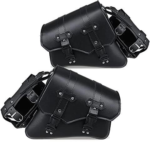 mdtep 4pcs Motorcycle Left/Right Saddlebag Tool Bag F&uel Oil Bottle Holder Hasp Type