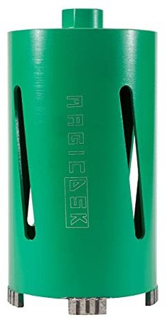 MAGICDSK FL107190 Corona/Foretto diamantata a saldatura laser professionale, Ø107mm, carotaggio max 160mm, attacco M16, taglio a secco/acqua: cemento armato, laterizi, graniti, pietra