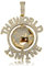 ICEDIAMOND The World Is Mine Pride Pendant with 24''Rope Chain Necklace, 14K Gold Plated Hip Hop Creative Charm Jewelry for Unisex (Gold)