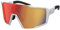 Scott Shield Compact Wechselscheiben Fahrrad Brille matt weiß/rot Chrome