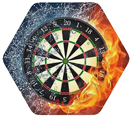 Dart-Untersetzer für Getränke, 6 Stück, Leder-Untersetzer, geeignet für Arten von Tassen, Holztisch-Schutz, Heimdekoration