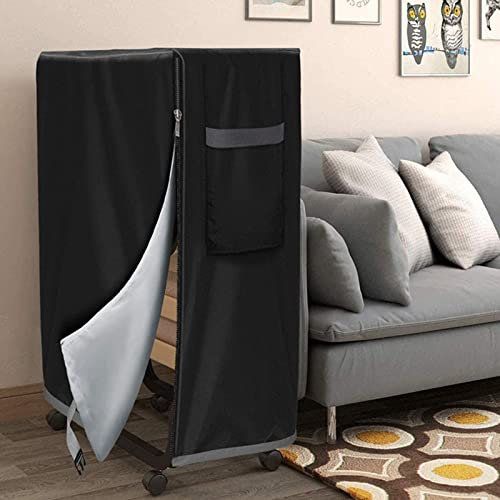 Garten Klappstühle Schutzhülle , Klappbett Decke Aufbewahrungstasche Oxford wasserdicht, Anti-UV, Staubdicht für Gartenmöbel Deckchair Klappstuhl Schwarz (80*30.5*94cm)