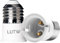 LUTW E27 to B22 Lamp Socket Adapter, Screw to Bayonet Base Converter, Max 60W, 0-250V, LED, Incandescent & CFL Bulb Adaptor, 2 Pack