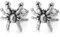 Edelstahl Vintage Spinne Ohrstecker Ohrringe, für Herren Damen, Gothic Punk Rock, 2 pcs