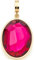 JEWELS BY LEONARDO Anhänger Clip & Mix Jamira • Ketten-Anhänger aus goldfarbenem Edelstahl • großer pinker Glaskristall • Clip M (4,8 mm Ø) • Schmuck Geschenk für Frauen • 023619