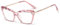 AOOLIA Occhiali Da Lettura Donna, TR90 Occhiali Luce Blu Donna Computer Lettori, Montatura Occhiali Da Vista Donna (Rosa, 1, x)