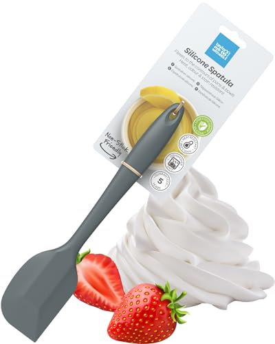 Taylors Eye Witness Large Silicone Graphite Grey Flexible Spatula - Dishwasher Safe, Heat Resistant (260°C/500°F)