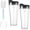YANGUN Vaso de Repuesto de 710ml para Ninja, con Cepillo y Junta, Juego de 2 Vasos de licuadora Vasos de Repuesto Piezas Accesorios para Ninja Blender Transparente