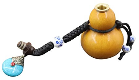GOOHOCHY Gourd Pendant Lightsaber Drink Tumbler Key Fob Charms Reusable Flask Fortune Gourd Bottle Leak Shaker Calabash Pendant Clear Gourd Statue Gourd Ornament Pot