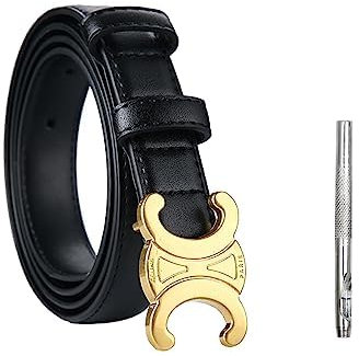baizhong gürtel frauen Damen Gürte frauen gürtel Gürtel Ledergürtel für Jeans Freizeithosen (Schwarz, 90cm)