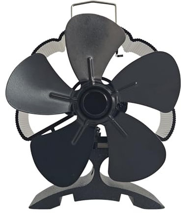 Ventilador para chimenea de leña, ventilador de estufa de leña accionado por calor, accionado por calor, de estufa no eléctrico silencioso para hacer circular aire caliente, quem